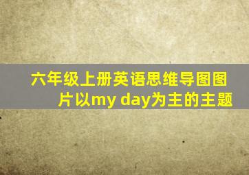 六年级上册英语思维导图图片以my day为主的主题